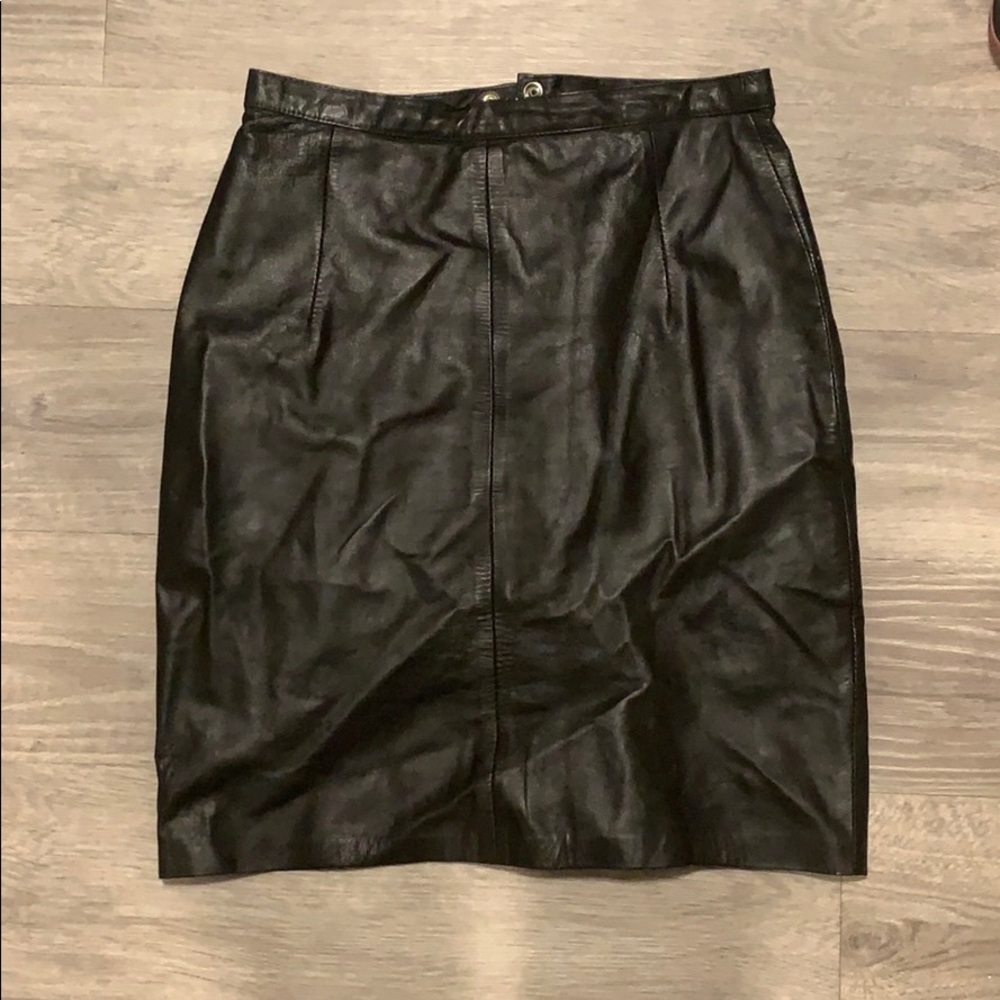 Vintage Leather Skirt
